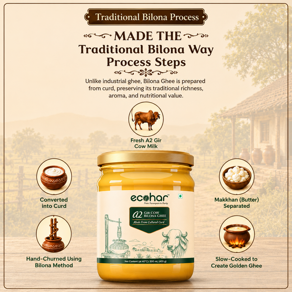 Ecohar A2 Gir Cow Bilona Ghee